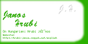 janos hrubi business card